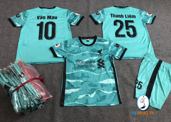ÁO LIVERPOOL XANH NGỌC IN CHO KHÁCH