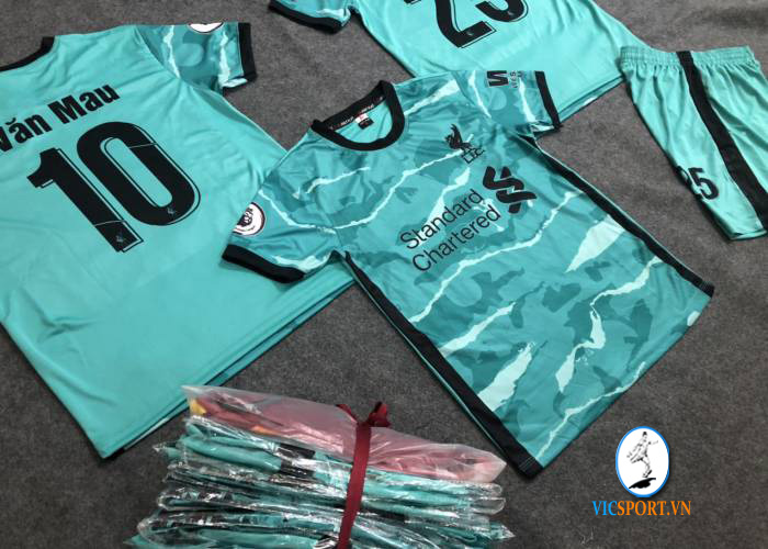 ÁO LIVERPOOL XANH NGỌC IN CHO KHÁCH - Hình ảnh 2