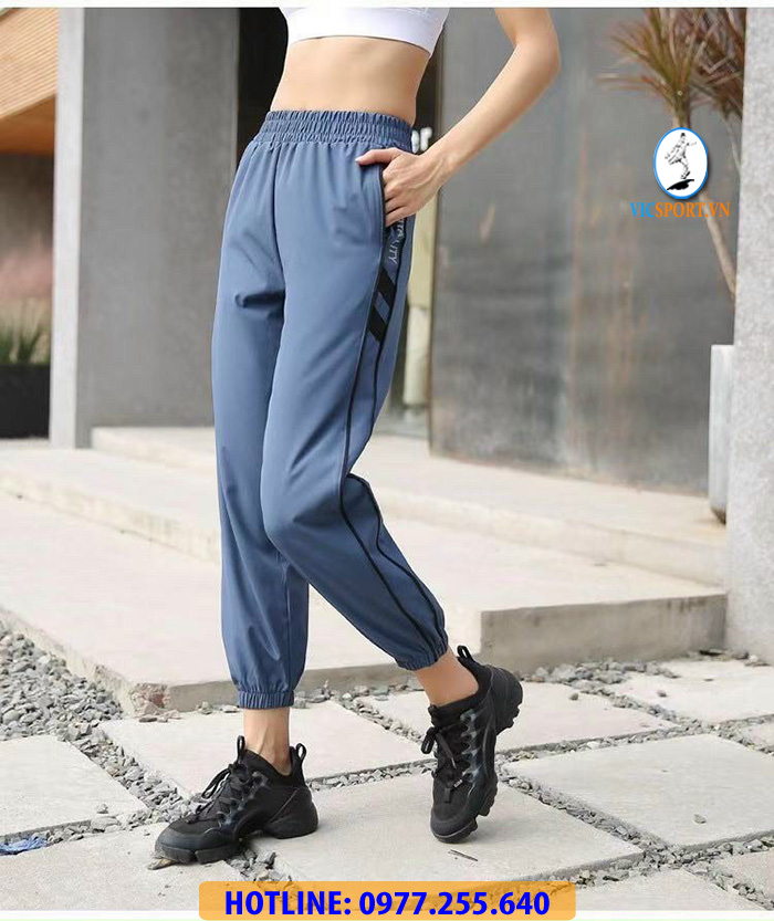 JOGGER NỮ K27 CHẤT DÙ MÀU XANH - Hình ảnh 5