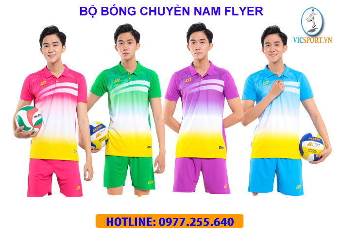 ÁO BÓNG CHUYỀN NAM FLYER MÀU HỒNG - Hình ảnh 5