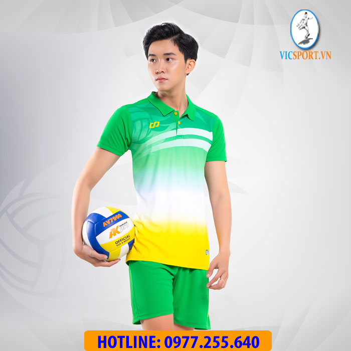 ÁO BÓNG CHUYỀN NAM FLYER MÀU XANH LÁ - Hình ảnh 3