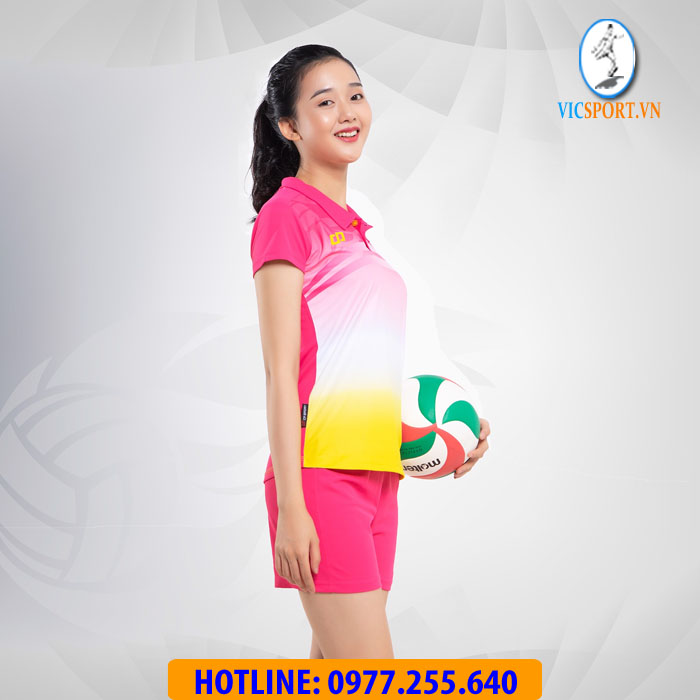 ÁO BÓNG CHUYỀN NỮ FLYER MÀU HỒNG - Hình ảnh 4