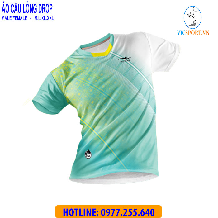 ÁO CẦU LÔNG NAM NỮ SMASH XANH NGỌC