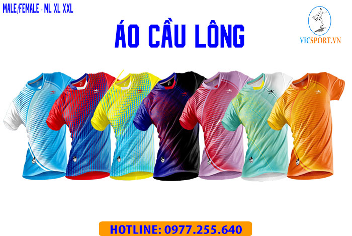 ÁO CẦU LÔNG NAM NỮ SMASH VÀNG XANH - Hình ảnh 2