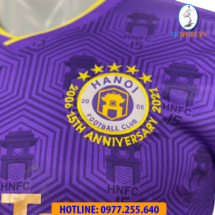 ÁO ĐÁ BANH CLB HÀ NỘI 2021 MÀU TÍM - Hình ảnh 5