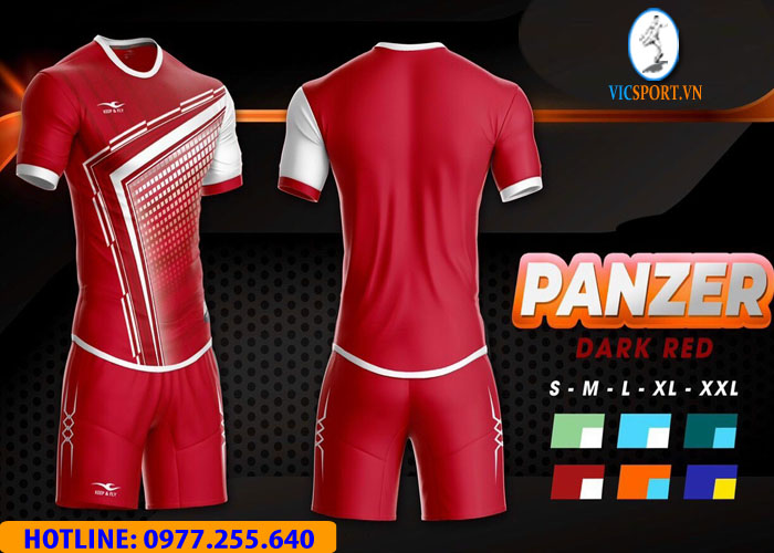 ÁO ĐÁ BANH PANZER MÀU ĐỎ - Hình ảnh 3