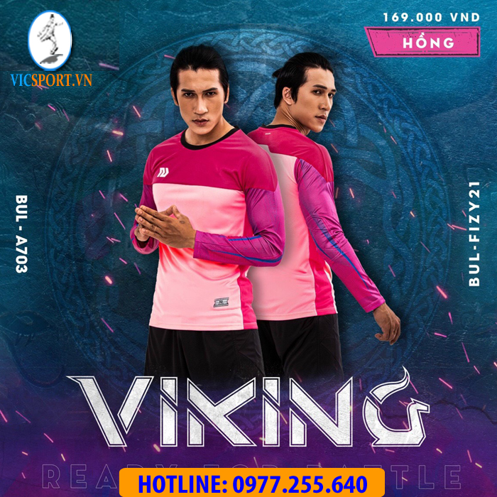 ÁO THỦ MÔN VIKING MÀU HỒNG NHẠT