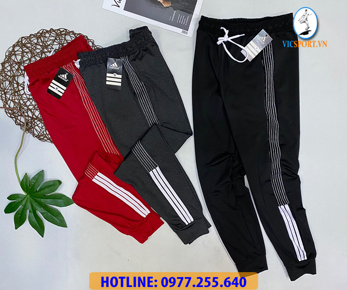 QUẦN JOGGER NỮ SỌC HÔNG