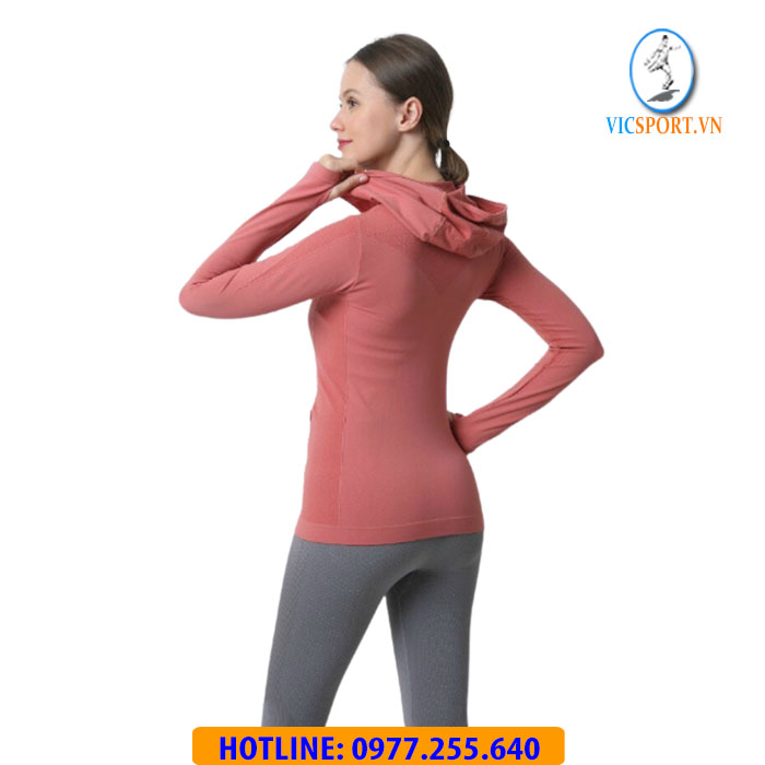 ÁO KHOÁC DỆT 11 CÓ TÚI MÀU CAM - Hình ảnh 3