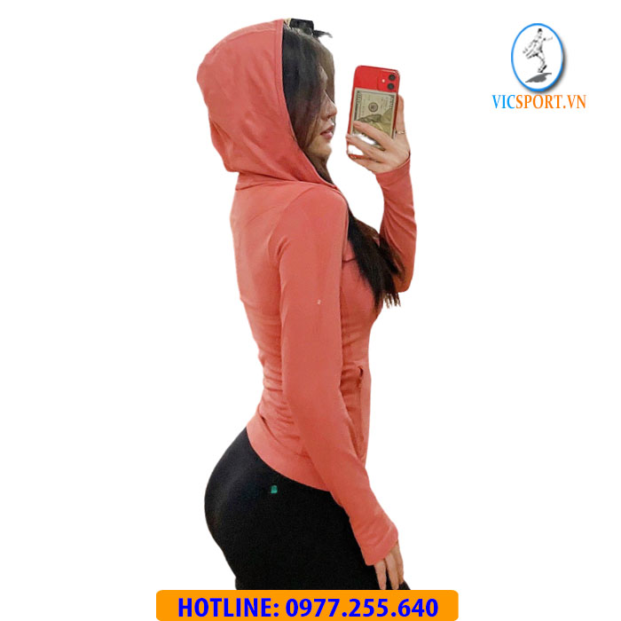 ÁO KHOÁC DỆT 11 CÓ TÚI MÀU CAM - Hình ảnh 2