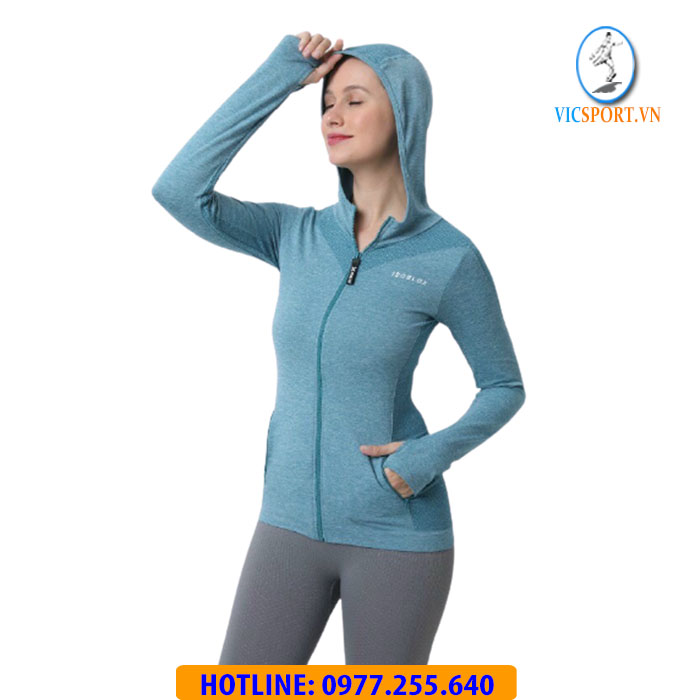 ÁO KHOÁC DỆT 11 CÓ TÚI MÀU XANH - Hình ảnh 5