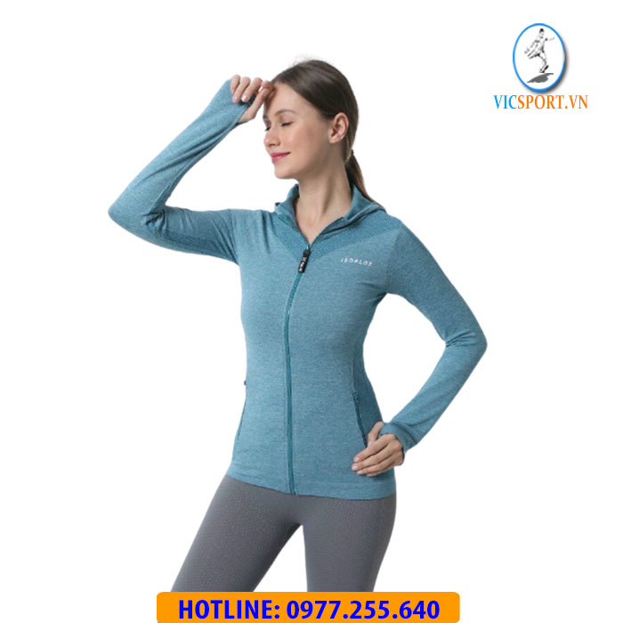 ÁO KHOÁC DỆT 11 CÓ TÚI MÀU XANH - Hình ảnh 3
