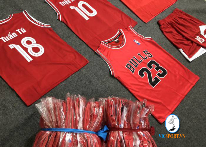 ÁO BÓNG RỔ BULL ĐỎ IN CHO BÉ - Hình ảnh 6