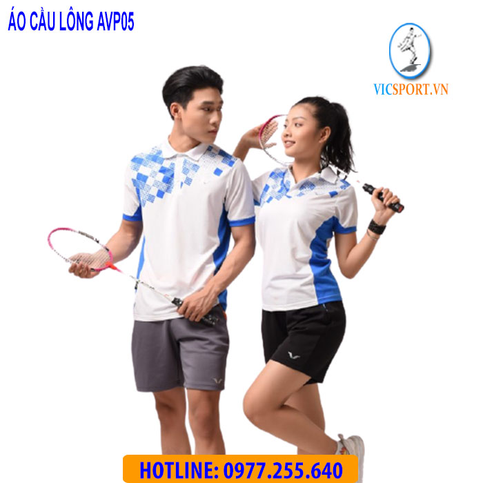 ÁO CẦU LÔNG NỮ AVP05 MÀU TRẮNG - Hình ảnh 2