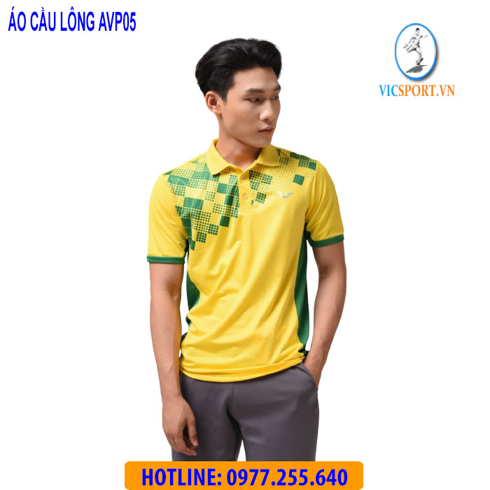 ÁO CẦU LÔNG NAM AVP05 MÀU VÀNG