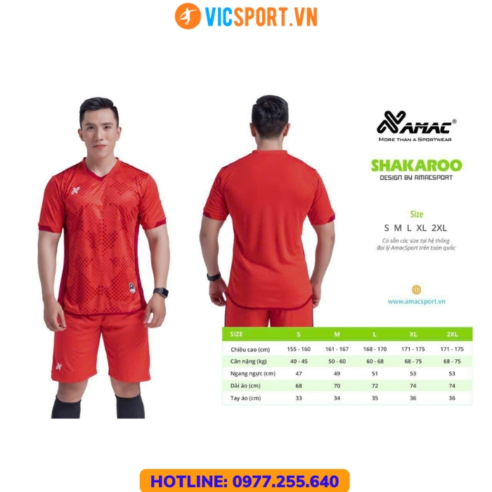 ÁO ĐÁ BANH SHAKAROO MÀU ĐỎ - Hình ảnh 5