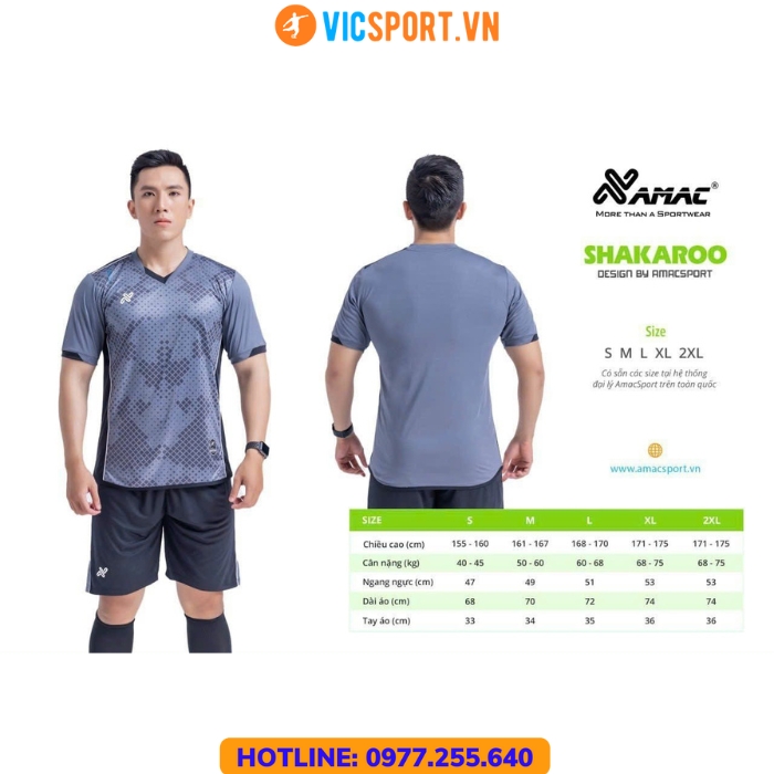 ÁO ĐÁ BANH SHAKAROO MÀU XÁM - Hình ảnh 5