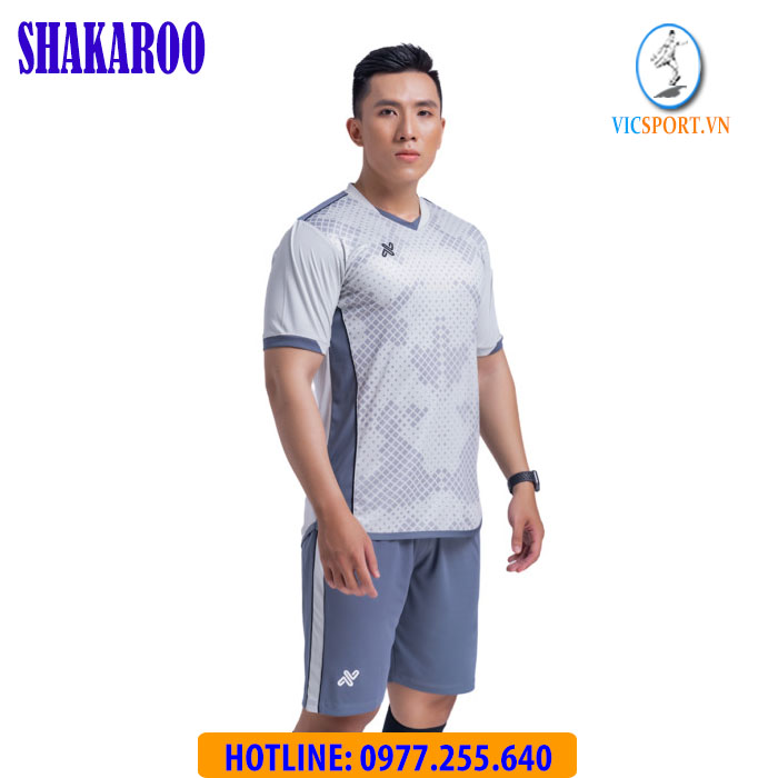 ÁO ĐÁ BANH SHAKAROO MÀU XÁM TRẮNG - Hình ảnh 2