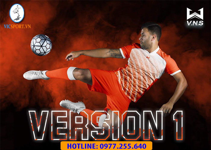 ÁO ĐÁ BANH VNS VERSION 1 MÀU CAM - Hình ảnh 3