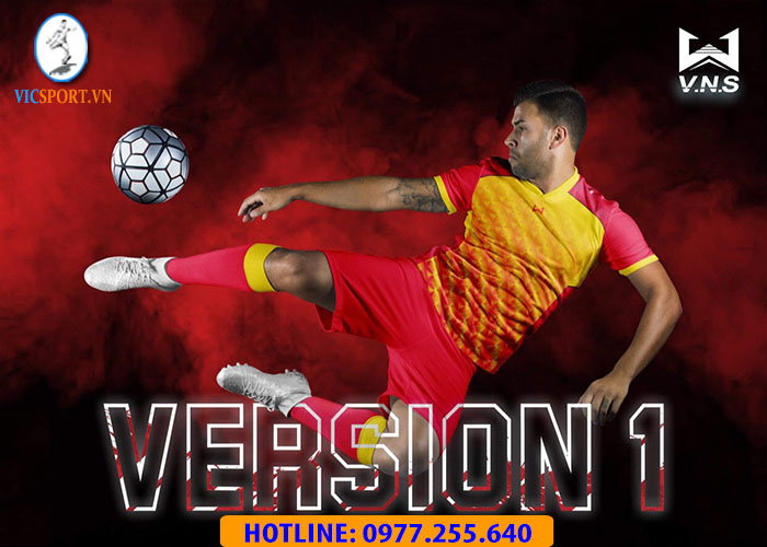 ÁO ĐÁ BANH VNS VERSION 1 MÀU ĐỎ - Hình ảnh 3