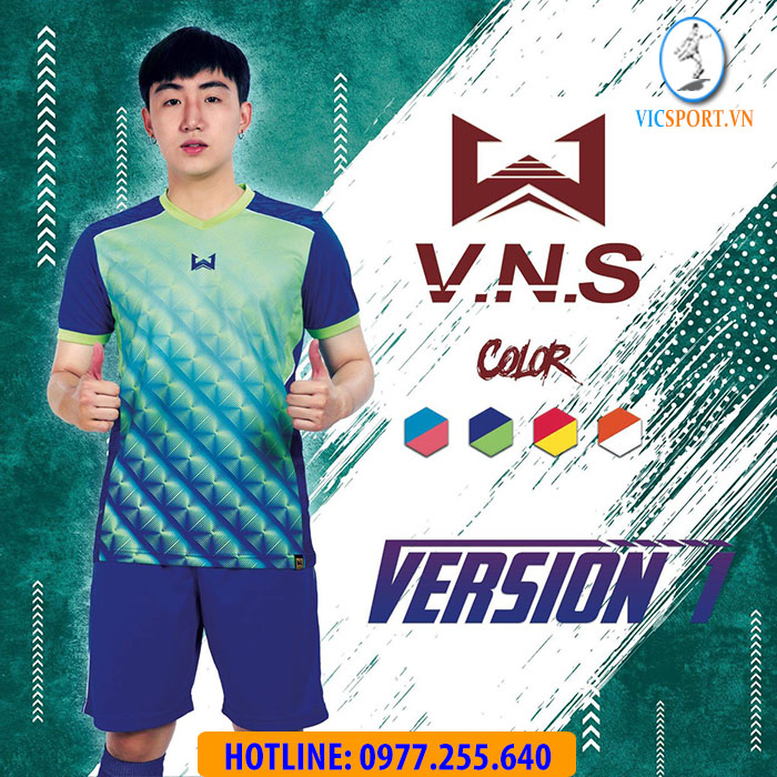 ÁO ĐÁ BANH VNS VERSION 1 MÀU XANH BÍCH - Hình ảnh 2