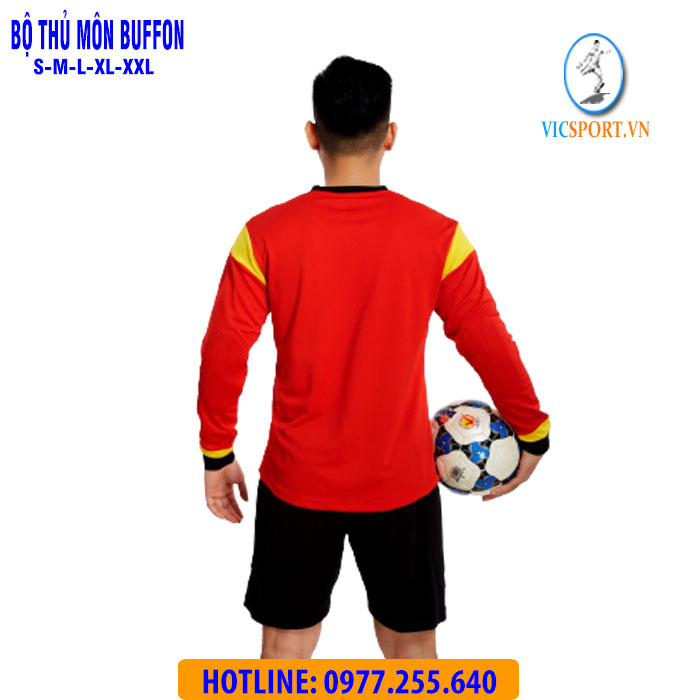 ÁO THỦ MÔN BUFFON MÀU ĐỎ - Hình ảnh 3