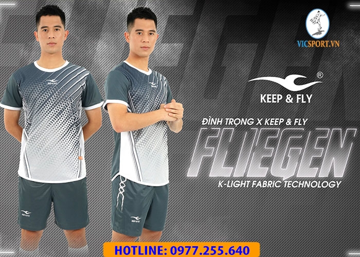 ÁO ĐÁ BANH FLIEGEN XÁM - Hình ảnh 6