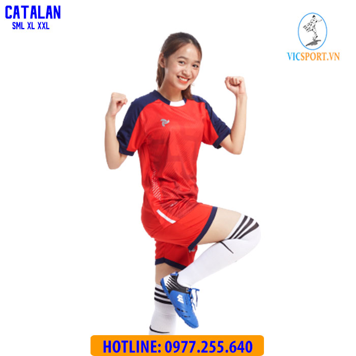ÁO ĐÁ BANH CATALAN MÀU ĐỎ - Hình ảnh 4