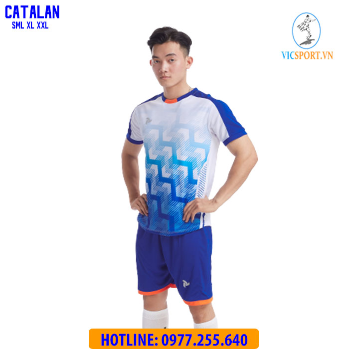 ÁO ĐÁ BANH CATALAN MÀU TRẮNG - Hình ảnh 4