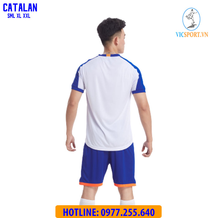 ÁO ĐÁ BANH CATALAN MÀU TRẮNG - Hình ảnh 3