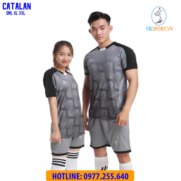 ÁO ĐÁ BANH CATALAN MÀU XÁM - Hình ảnh 6