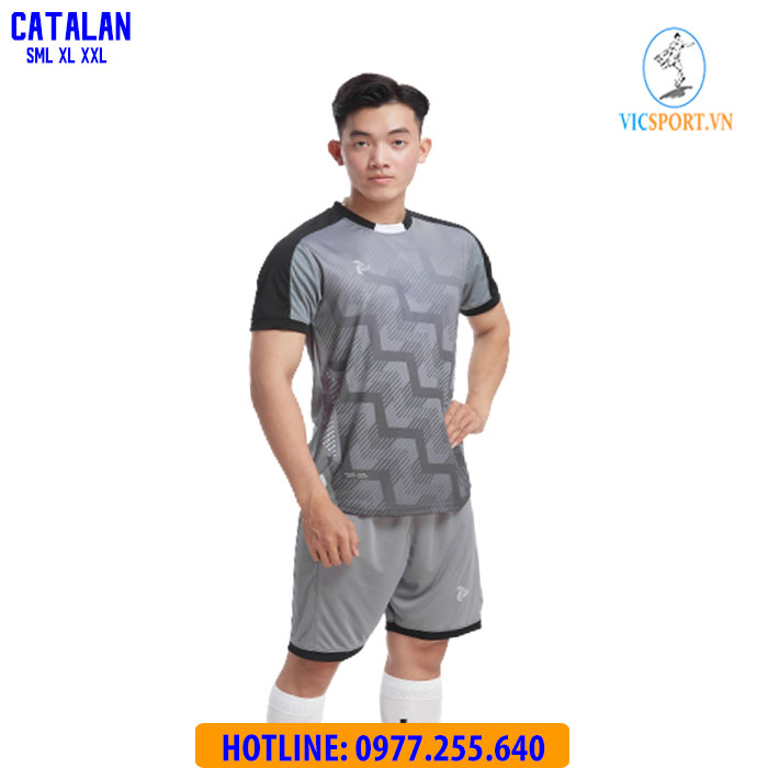 ÁO ĐÁ BANH CATALAN MÀU XÁM - Hình ảnh 4