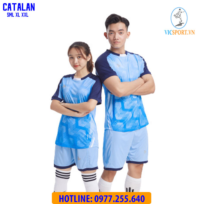 ÁO ĐÁ BANH CATALAN MÀU XANH BIỂN - Hình ảnh 6