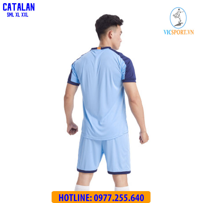 ÁO ĐÁ BANH CATALAN MÀU XANH BIỂN - Hình ảnh 3