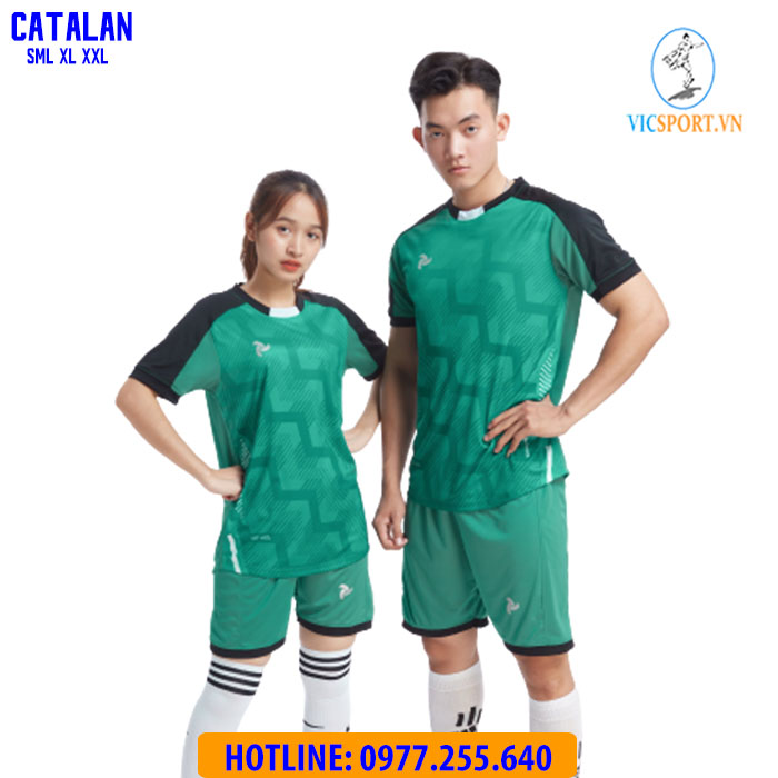 ÁO ĐÁ BANH CATALAN MÀU XANH LÁ - Hình ảnh 6