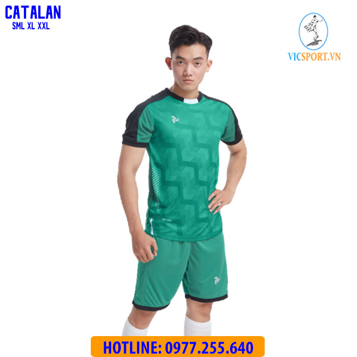 ÁO ĐÁ BANH CATALAN MÀU XANH LÁ - Hình ảnh 4