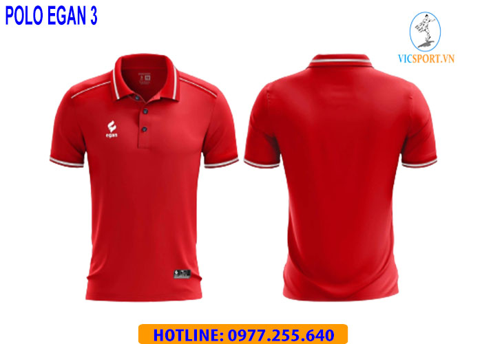 ÁO POLO EGAN 3 MÀU ĐỎ - Hình ảnh 2
