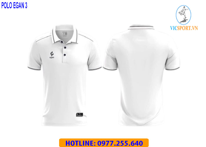 ÁO POLO EGAN 3 MÀU TRẮNG - Hình ảnh 2
