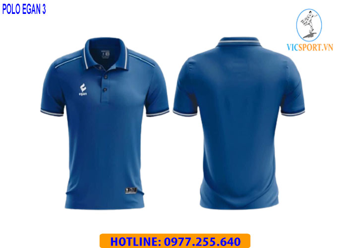 ÁO POLO EGAN 3 MÀU XANH ĐẬM - Hình ảnh 2