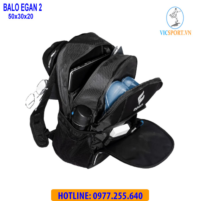 Balo thể thao Egan 2 màu đen - Hình ảnh 2