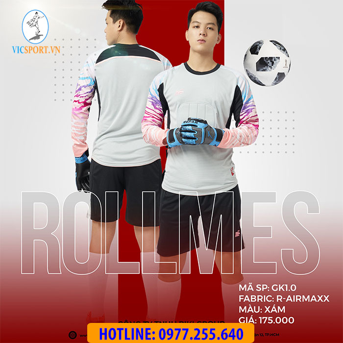 BỘ THỦ MÔN RIKI ROLLMES MÀU XÁM - Hình ảnh 3
