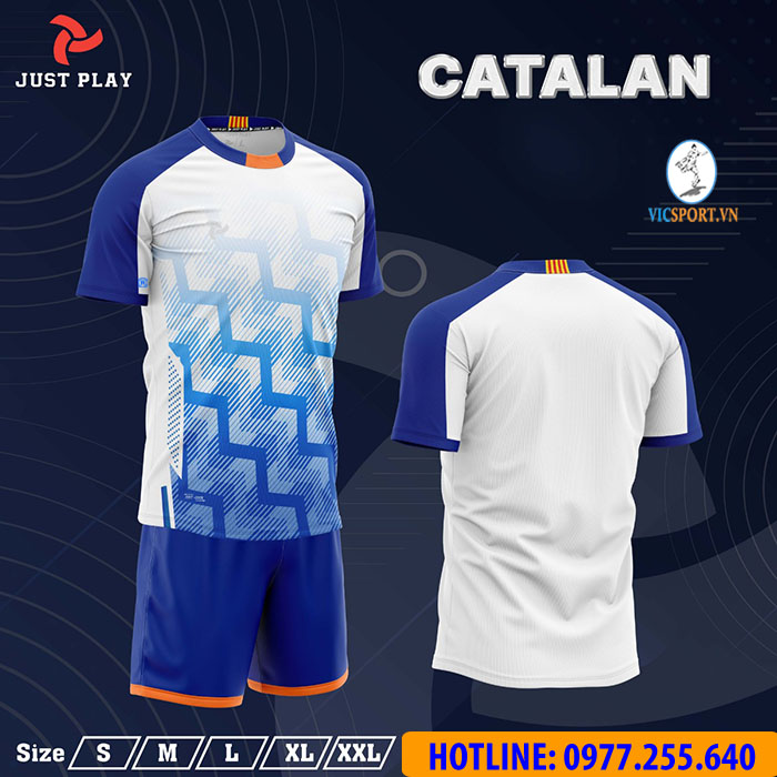 ÁO ĐÁ BANH CATALAN MÀU TRẮNG - Hình ảnh 15