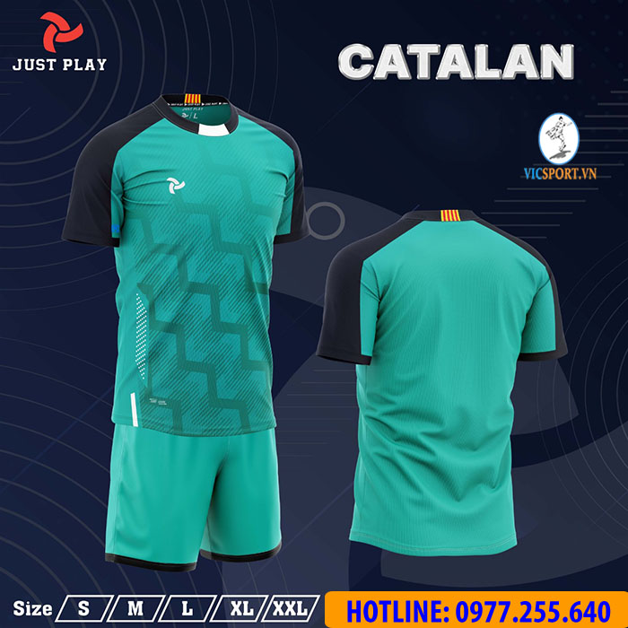 ÁO ĐÁ BANH CATALAN MÀU XANH LÁ - Hình ảnh 9