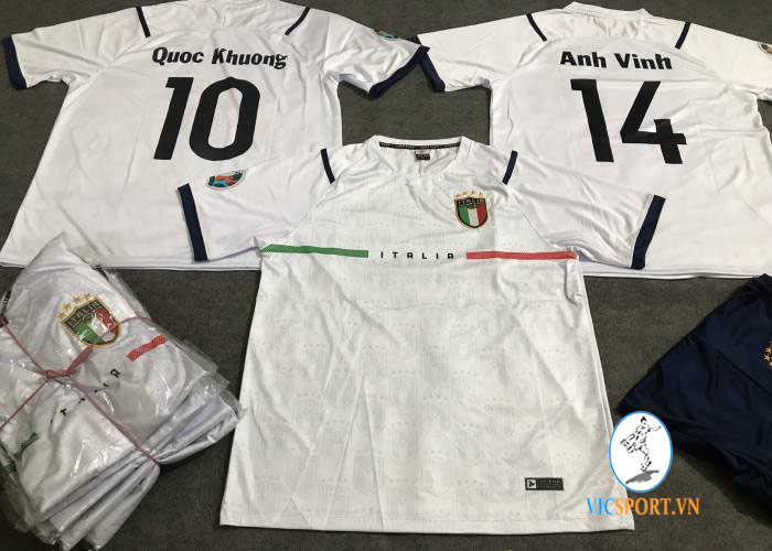 ÁO ITALIA 2021 TRẮNG IN CHO KHÁCH - Hình ảnh 3