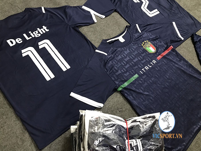 ÁO TRAINING ITALIA XANH ĐEN IN CHO KHÁCH - Hình ảnh 6