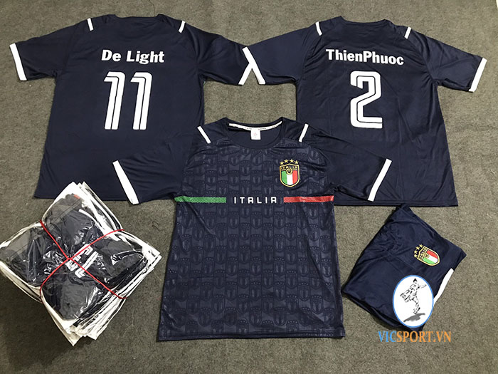 ÁO TRAINING ITALIA XANH ĐEN IN CHO KHÁCH - Hình ảnh 5