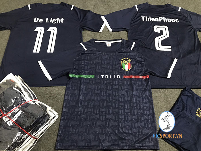 ÁO TRAINING ITALIA XANH ĐEN IN CHO KHÁCH - Hình ảnh 7