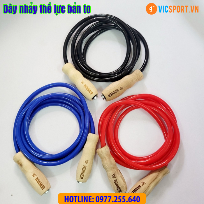 Dây nhảy thể lực bản to cán gỗ - Hình ảnh 6