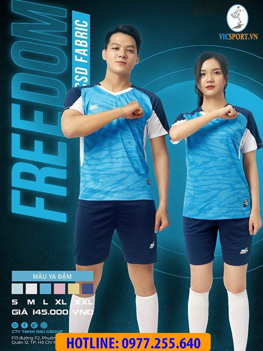 ÁO KHÔNG LOGO RIKI FREEDOM MÀU XANH DA - Hình ảnh 5