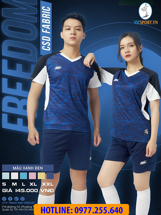 ÁO KHÔNG LOGO RIKI FREEDOM MÀU XANH ĐEN - Hình ảnh 5